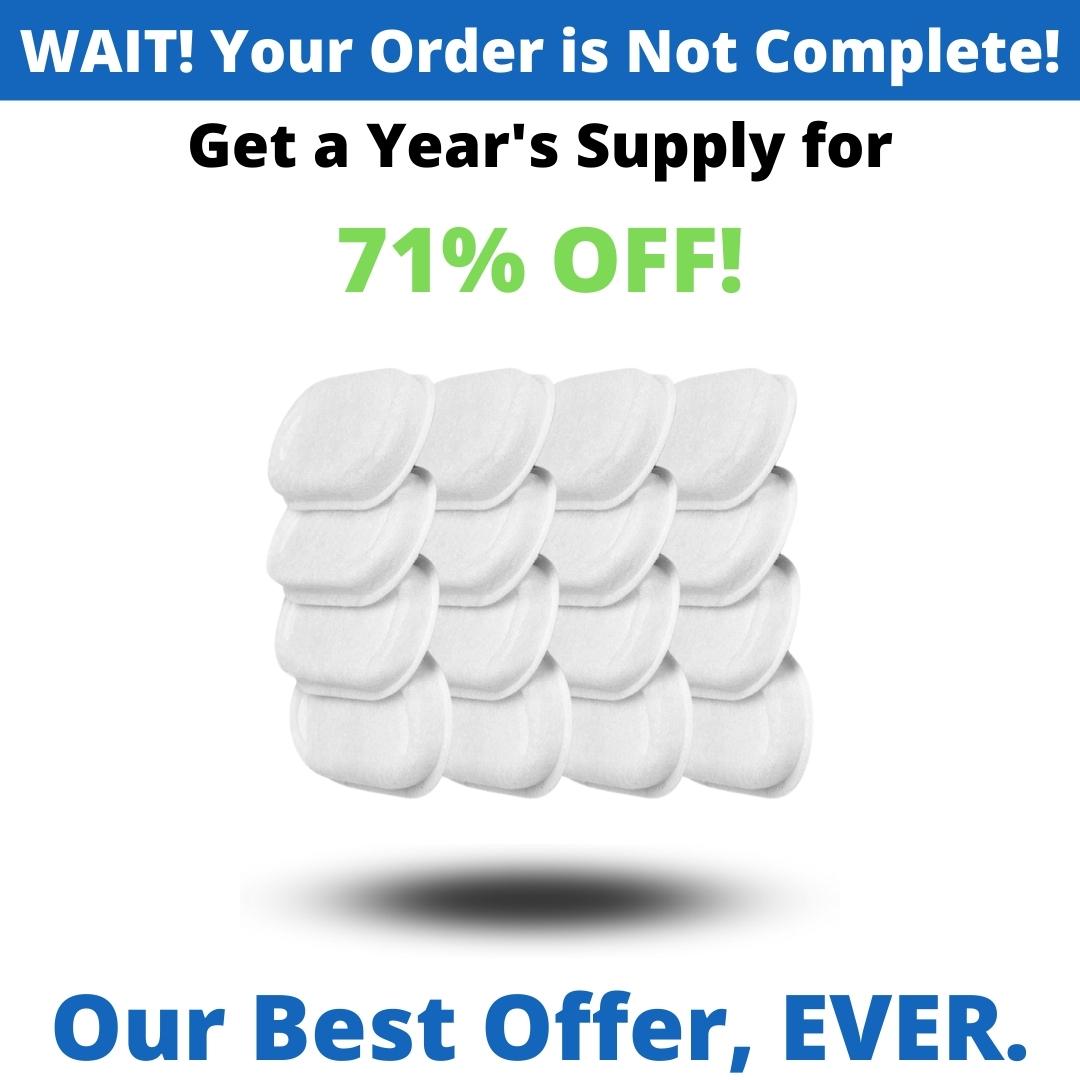 1 Year Supply of PuraDrink™ Stainless Steel Filters (16 Pack)